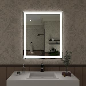 Swarm 30 in. W x 36 in. H Rectangular Frameless Radar LED Wall Bathroom Vanity Mirror