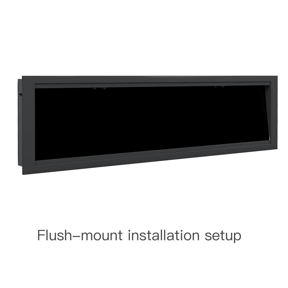 Black Wall Mounted Electric Fireplace with Mantel