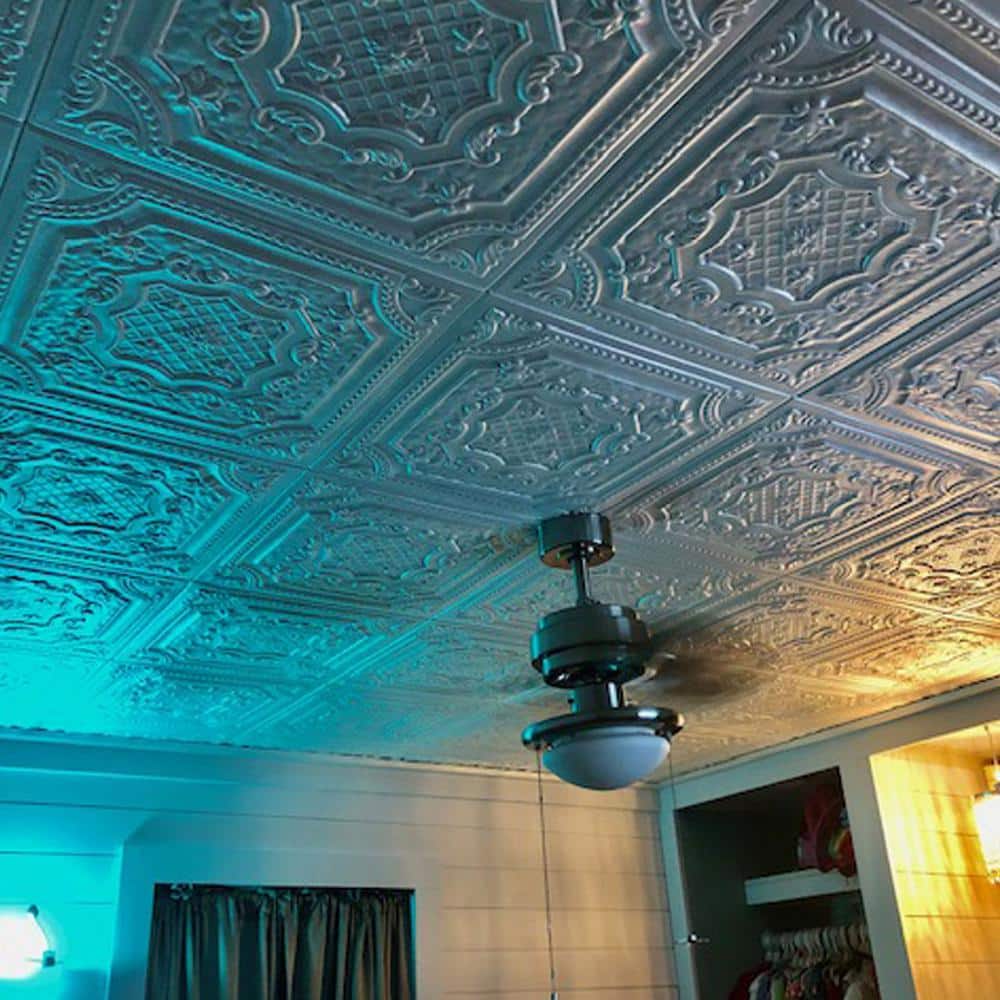 Antique Copper Square Glue-Up Polystyrene Ceiling Tile