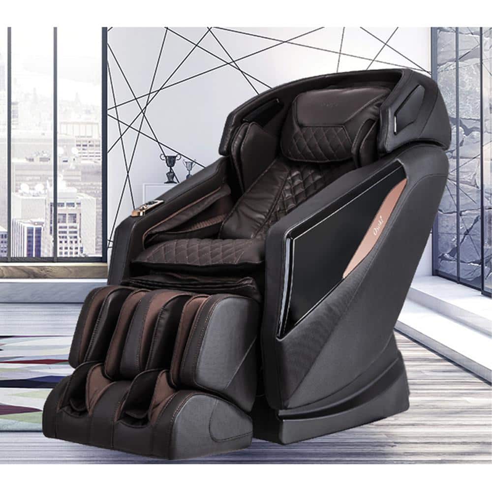 Brown Faux Leather Full Body Massage Chair