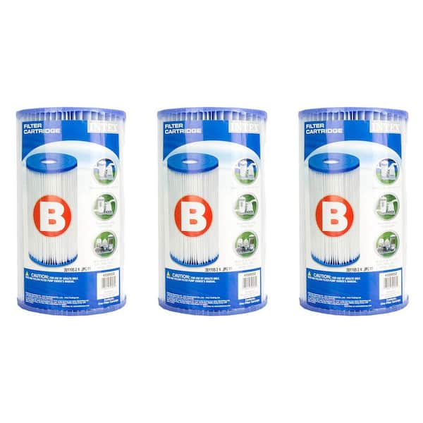 Swimming Pool Easy Set Type B Replacement Filter Pump Cartridge (3-Pack)