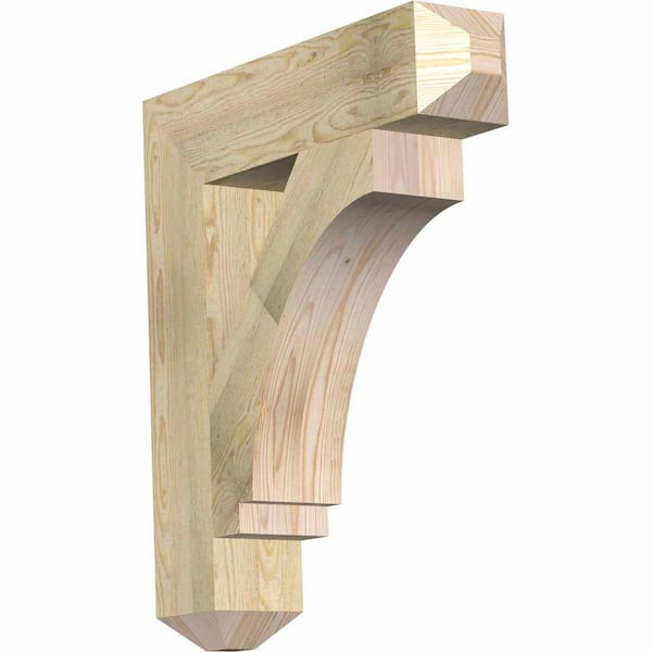 Ekena Millwork 6 in. x 32 in. x 28 in. Douglas Fir Imperial Craftsman Rough Sawn Bracket