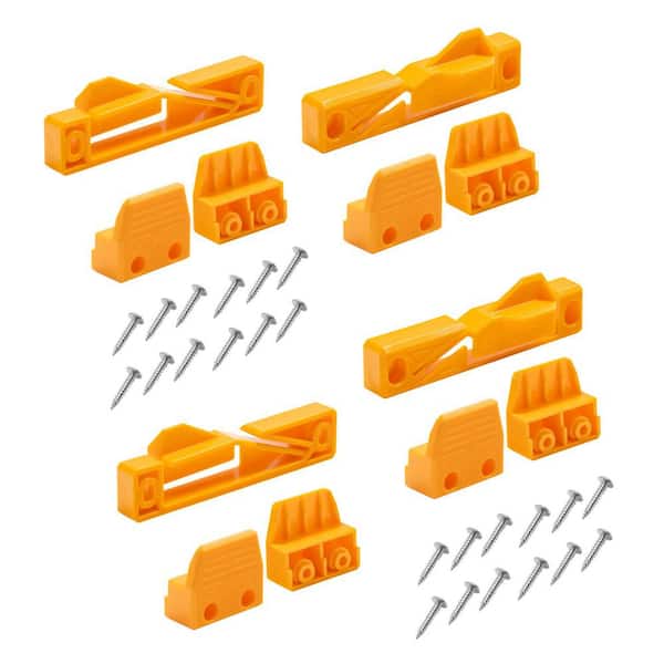 Track Saw Guide Rail Mount, 4PK, Universal ABS Wall and Ceiling Storage Rack with Mounting Hardware