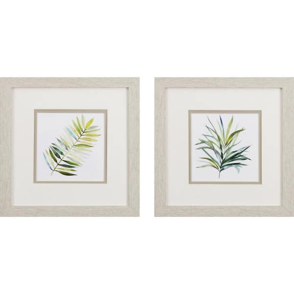 HomeRoots Victoria Tropical Palms by Unknown Wooden Wall Art (Set of 2)