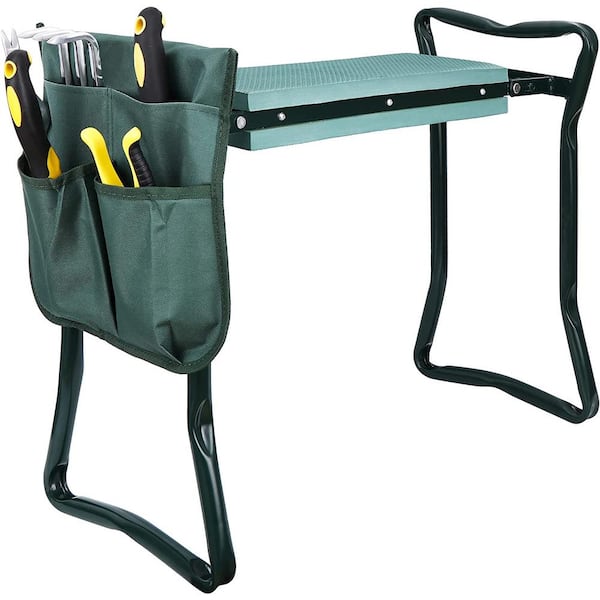 Cubilan 2-Piece, Garden Kneeler Seat Multiuse Portable Garden Bench Garden Stools Foldable Stool, Garden Tool Set