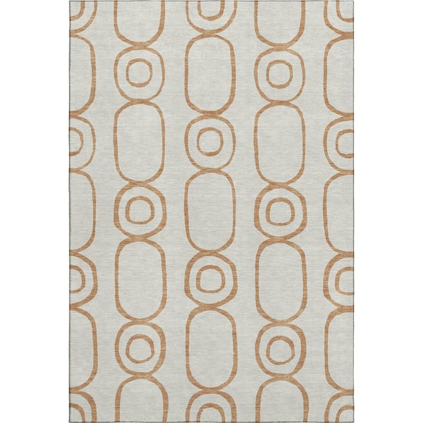 Mayfield Premium Machine Washable Abstract AMF2344 Copper 10 ft. x 14 ft. Area Rug