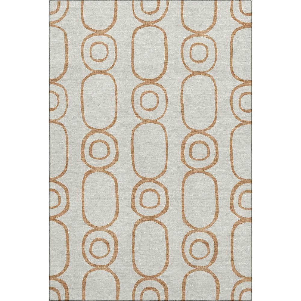 Mayfield Premium Machine Washable Abstract AMF2344 Copper 5 ft. x 7 ft. 6 in. Area Rug price history on PriceWatchPro