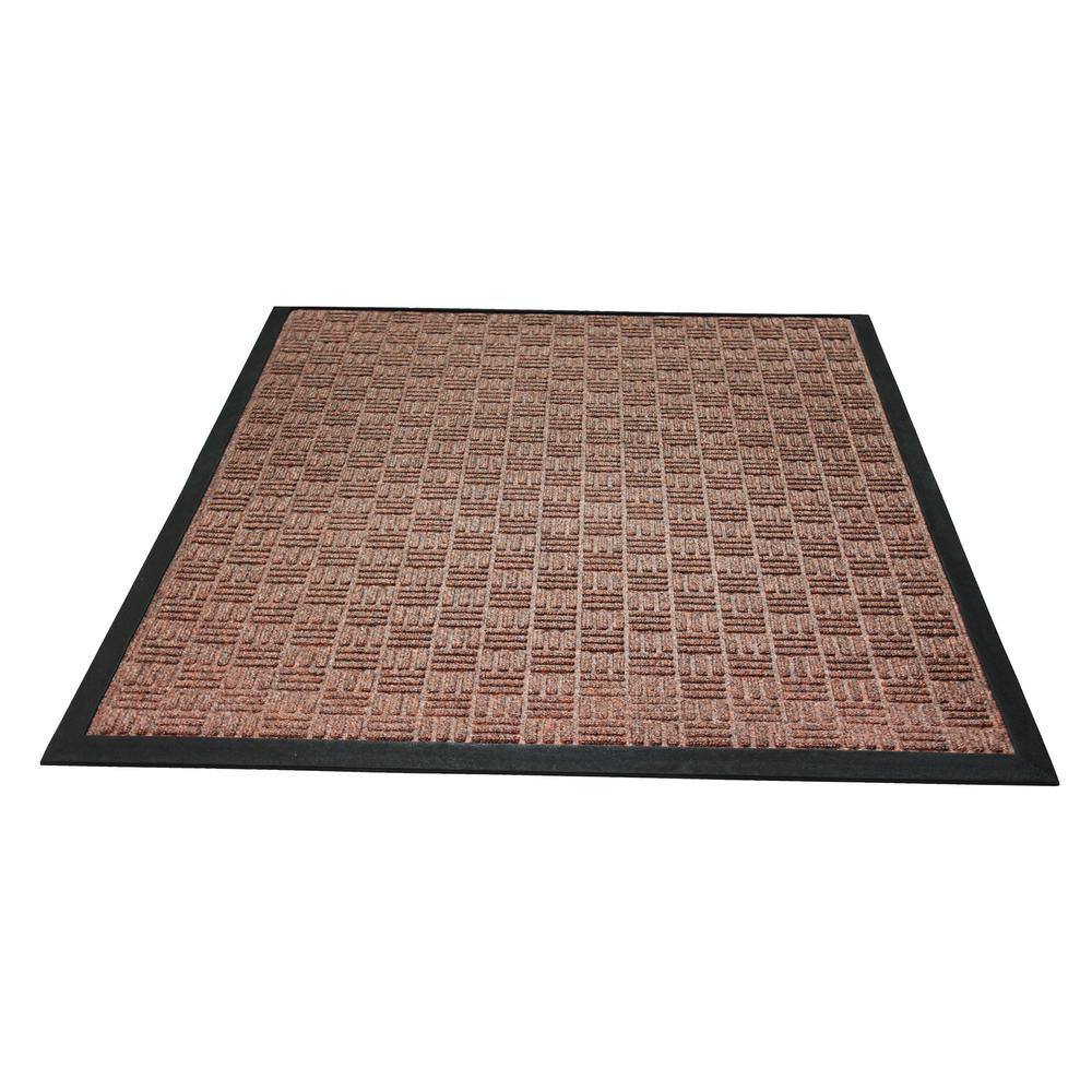 EcoGuard 48'' x 32'' Brown Heavy Duty Outdoor Rubber Mat