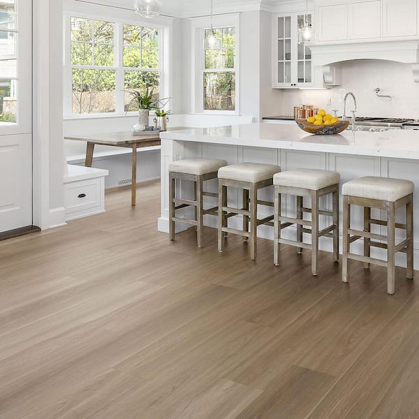 Ledge Point Pecan 22 MIL x 7.1 in. W x 48 in. L Click Lock Waterproof Luxury Vinyl Plank Flooring (19.1 sq. ft./Case)