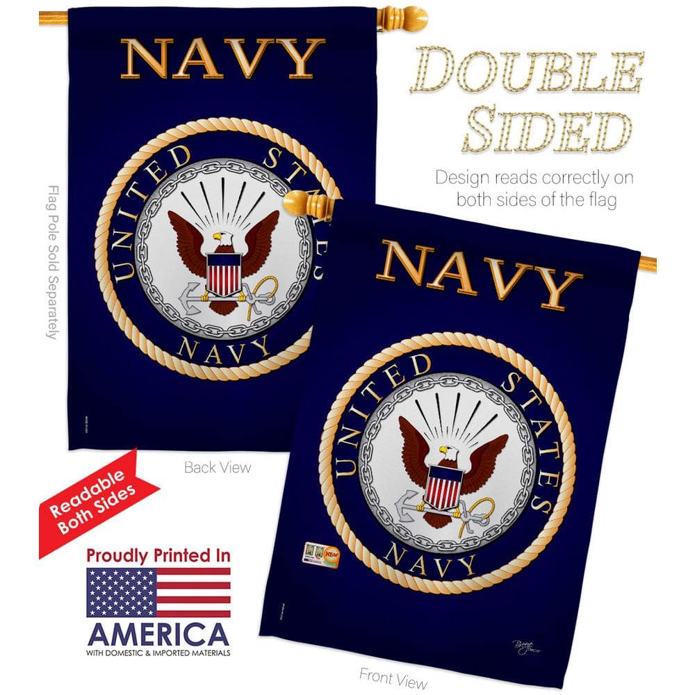 Navy Blue Polyester Military House Flag 28x40