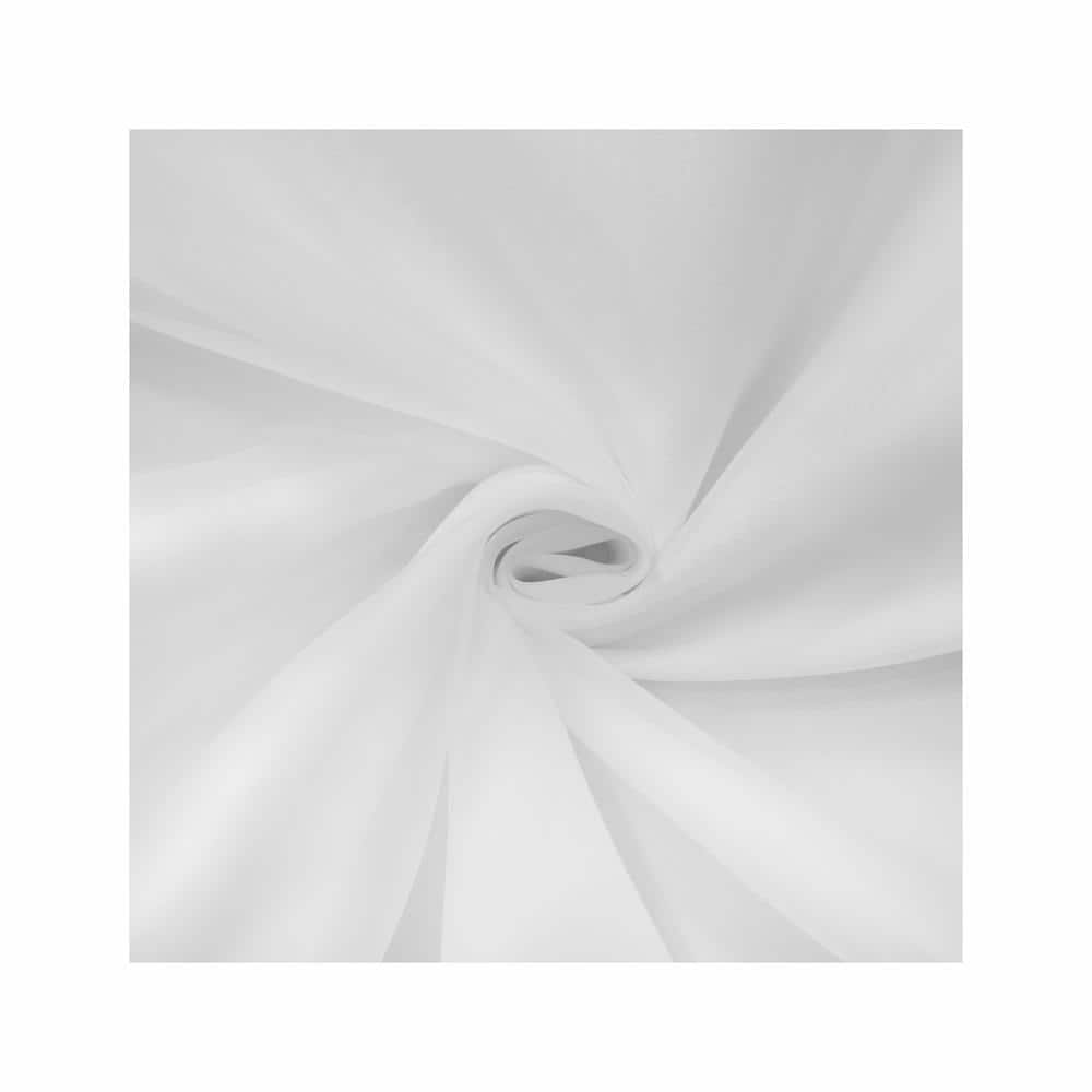 White Polyester Room-Darkening Grommet Curtain Panels, 54 x 84