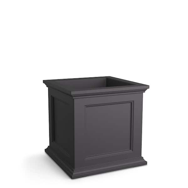 Fairfield 20 in. Square Self-Watering Graphite Grey Polyethylene Planter