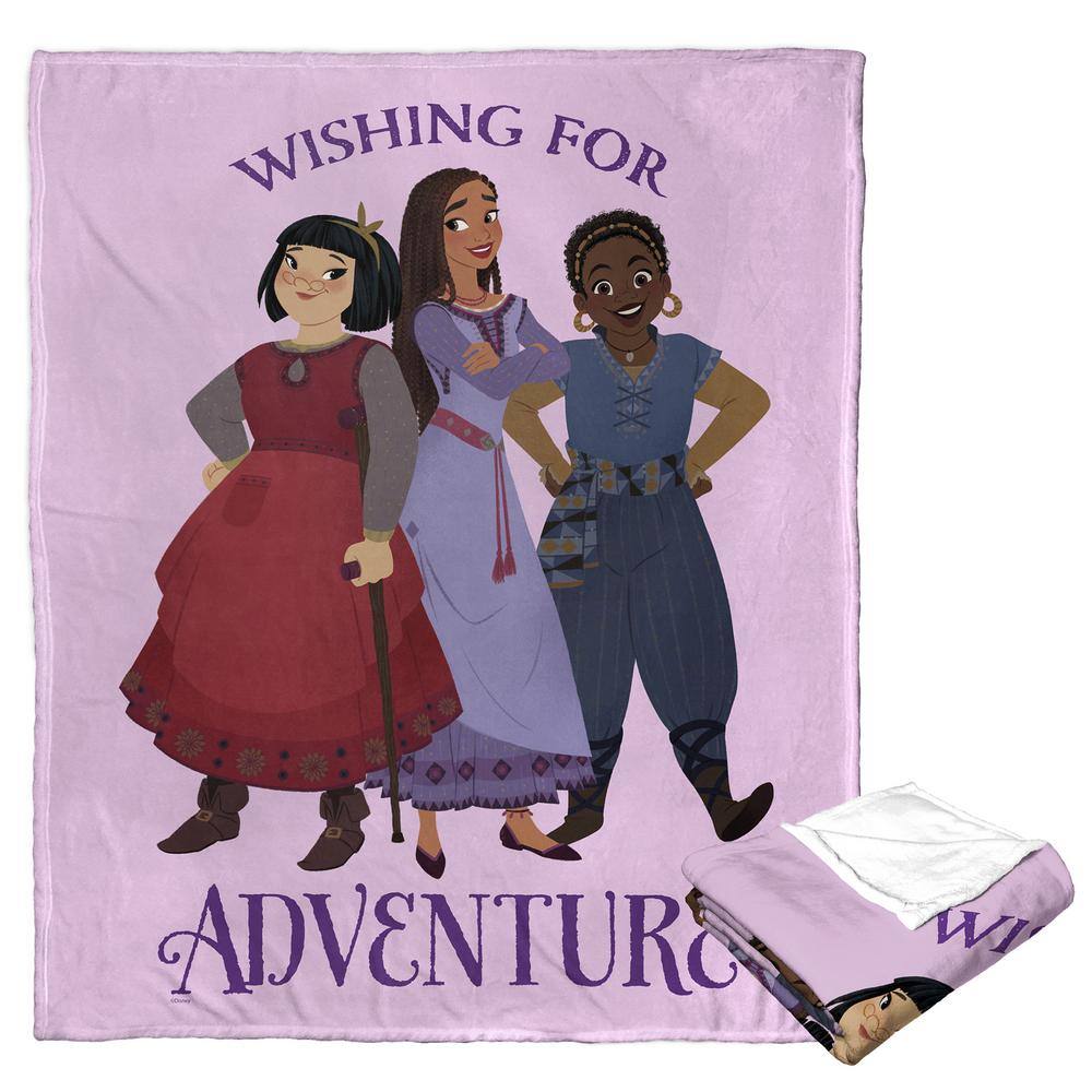 THE NORTHWEST GROUP Disney Wish Adventure Silk Touch  Multi-Colored Throw Blanket