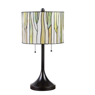 Cast Iron Frog Table Lamp With Leaded Glass Shade Nightstand Light Large & Heavy