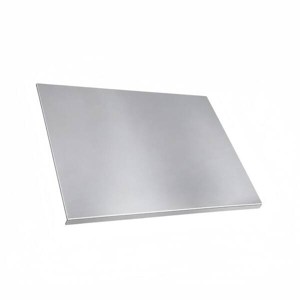 19.6 in. Silver 304 Stainless Steel Cutting Board for Commercial and Home Use, Anti-Slip Design, Dishwasher Safe