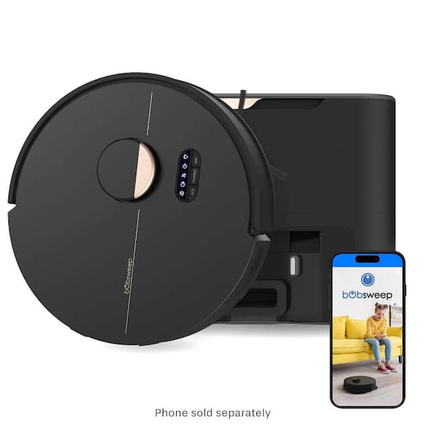 Dustin Plus Robot Vacuum and Mop with Smart Navigation in True Black, with 8000 Pa Suction and 100-Day Auto-Empty Dock
