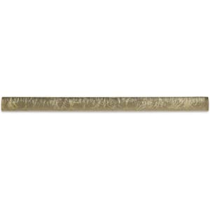 Space Gold 3/4 in. x 12 in. x 11 mm Glass Pencil Liner Trim Wall Tile