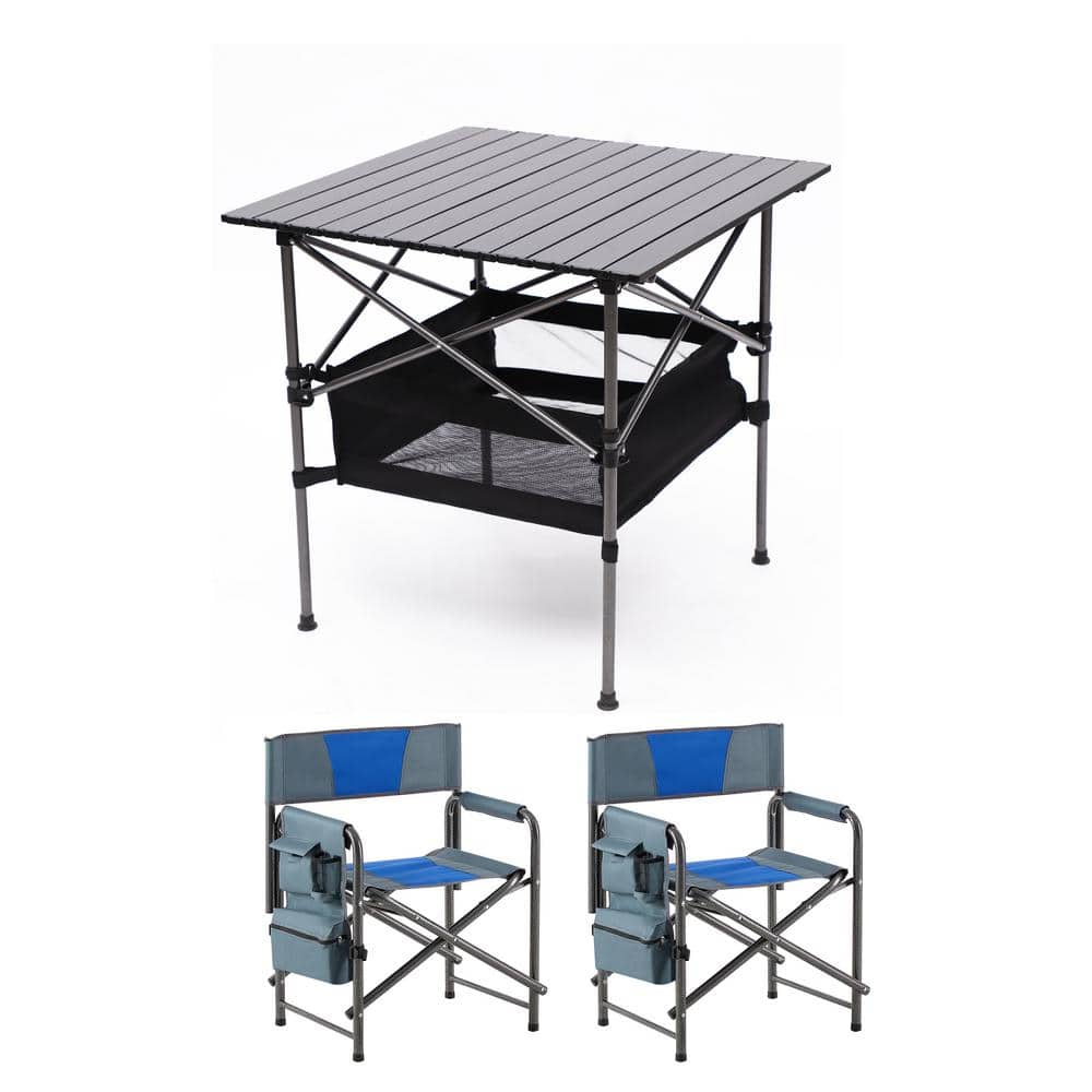 Kahomvis Outdoor Portable Folding Aluminum Picnics Camping Table and