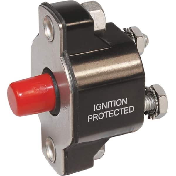 Blue Sea Systems Medium Duty Push Button Reset Only Circuit Breaker - 30A