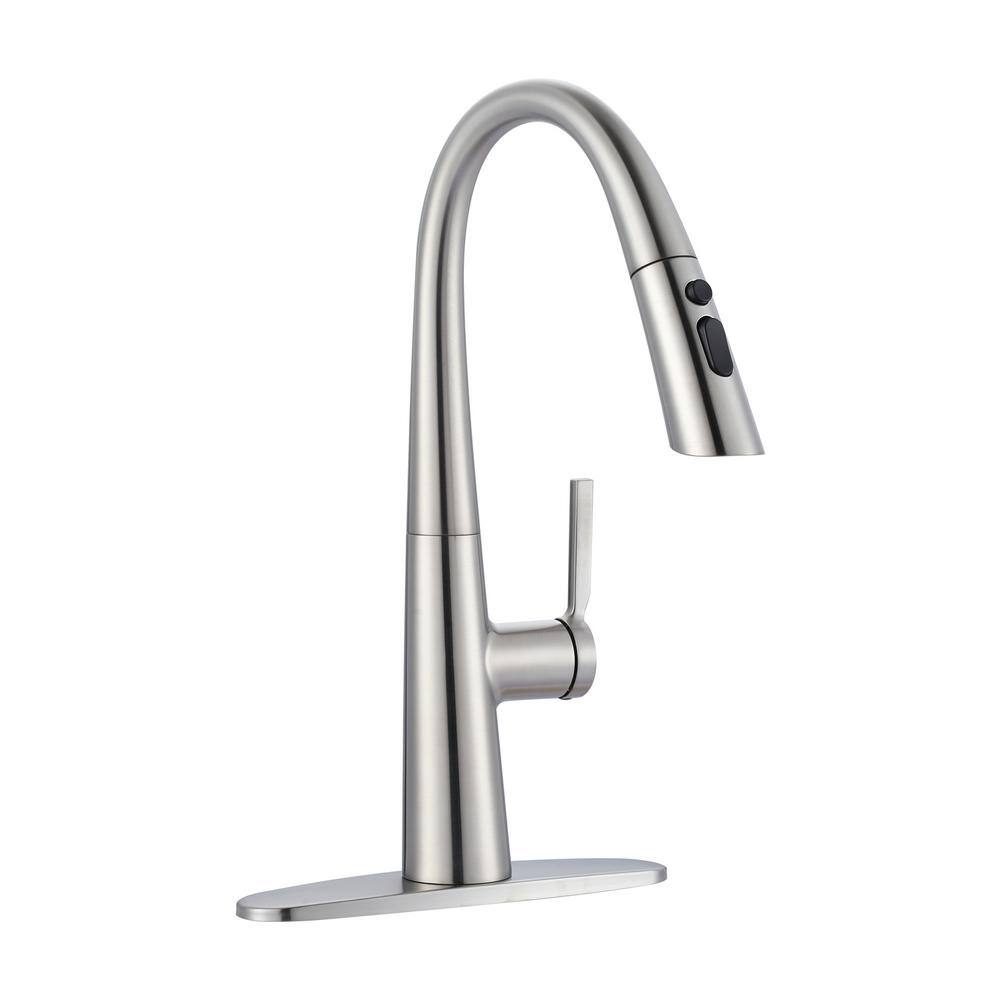 3 Spray Patterns Single Handle Pull Down Sprayer Kitchen Faucet in Brushed Nickel price history on PriceWatchPro