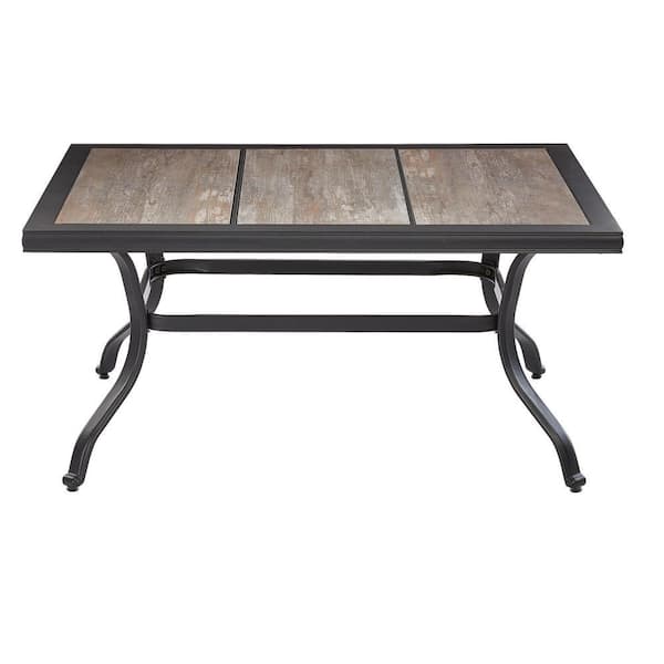 Hampton Bay Crestridge Steel Outdoor Patio Coffee Table With Tile Top Fts61215a The Home Depot - Hampton Bay Belleville Patio Table Replacement Tiles