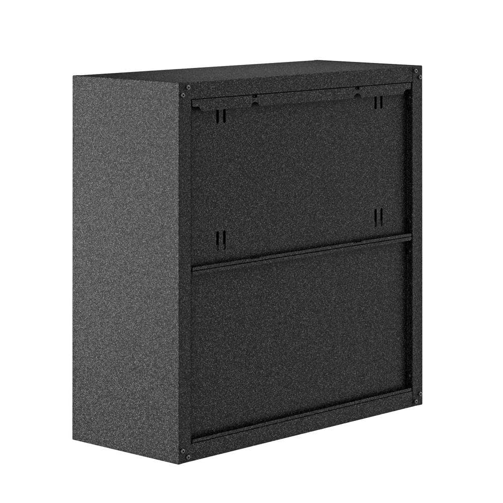 Gray Steel Lockable Wall Cabinet with Adjustable Shelving