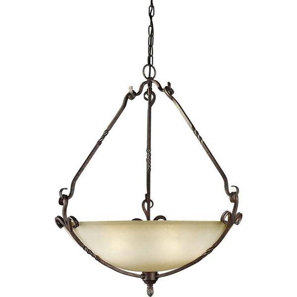 Forte Lighting Burton 5 Light Black Cherry Incandescent Pendant