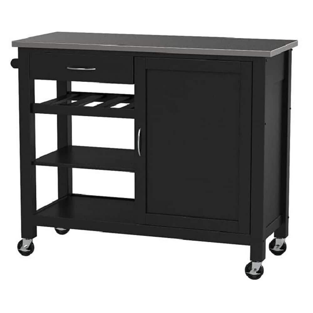 Lelana Black Kitchen Islands with Freestanding Acme317 The Home Depot