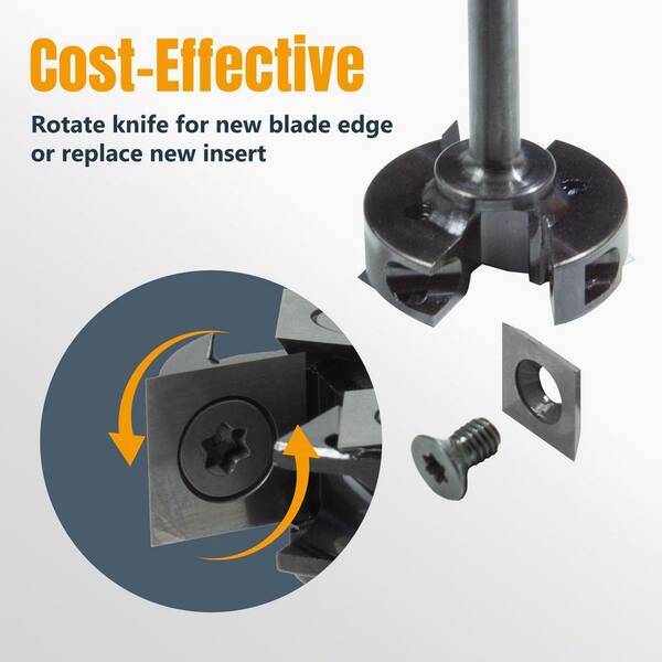 POWERTEC Slab Flattening Router Bit - 2 Inch CNC Surfacing Bit For Wood ...