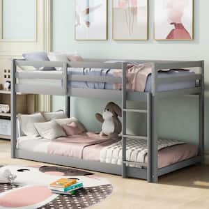 Gray High Quality Twin Over Twin Bunk Bed