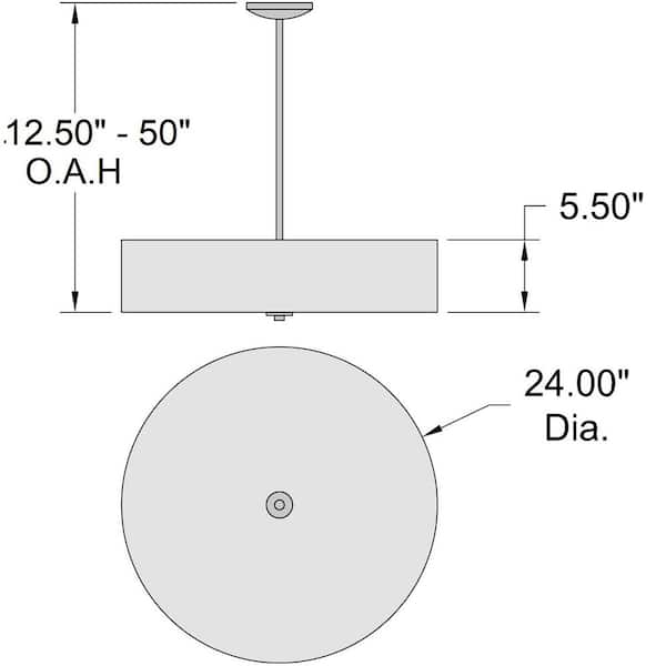 Access Lighting - Integrated LED Antique Brushed Brass Pendant