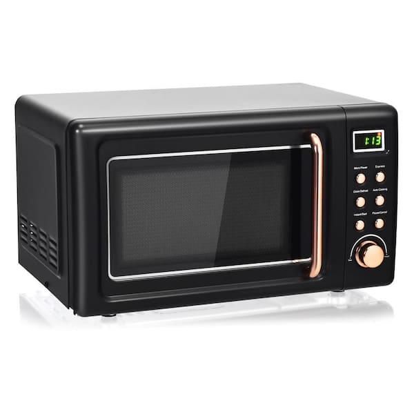 0.7 cu.ft. 18 in. W Electric Commercial Microwave in Black with 5 Micro Power and Auto Cooking Function