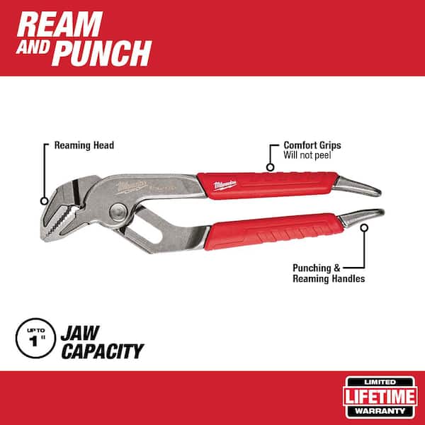 Milwaukee 6 in. and 10 in. Straight-Jaw Pliers Set (2-Piece Milwaukee 6 in. and 10 in. Straight-Jaw Pliers Set (2-Piece