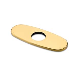 6.25 in. x 2.4in. x 0.25 in. Brass Bathroom Vessel Vanity Sink Faucet Hole Cover Deck Plate Escutcheon in Brushed Gold