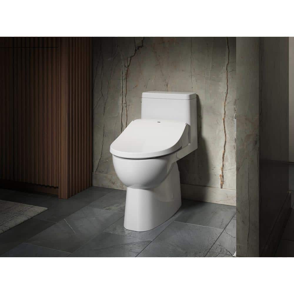 White Round Heated Bidet Toilet Seat with Remote Control
