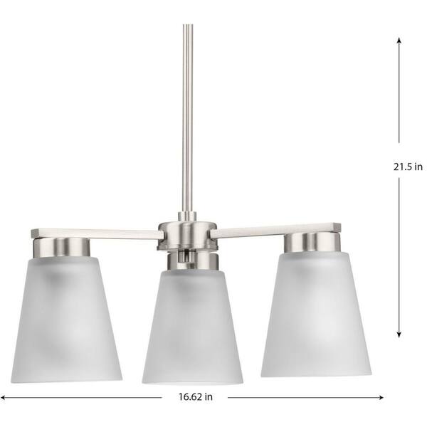 Progress Lighting Tanner 5-Light Brushed Nickel Transitional Chandelier