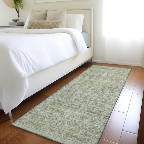 Chantille Machine Washable Indoor/Outdoor Abstract ACN1746 Sage 2 ft. 3 in. x 7 ft. 6 in. Runner Rug