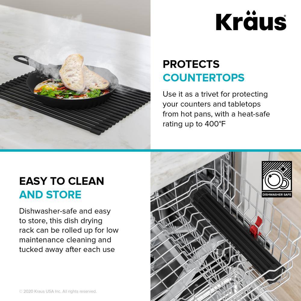 Dark Blue Foldable Stainless Steel Over-Sink Dish Drying Rack