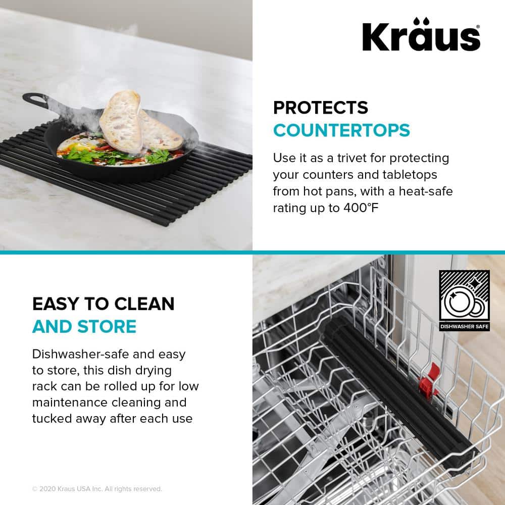 Gray Stainless Steel Foldable Over-the-Sink Dish Drying Rack