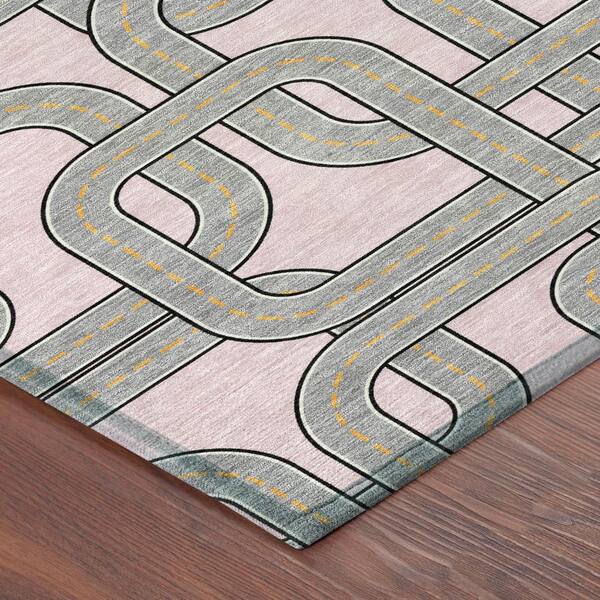 Chantille Machine Washable Indoor/Outdoor Abstract ACN2764 Pink 10 ft. x 14 ft. Area Rug