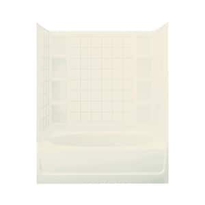 Ensemble 42 in. x 60 in. x 72 in. Standard Fit Bath and Shower Kit in Biscuit