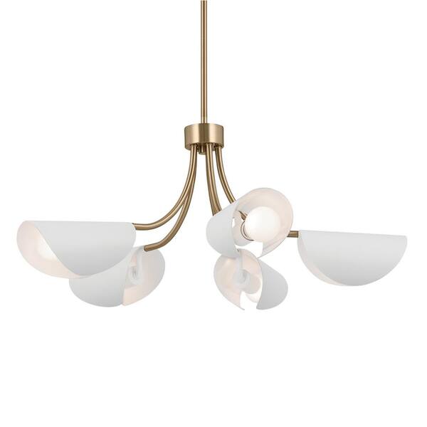 Kichler Arcus 5-Light Gold Mid-century Chandelier