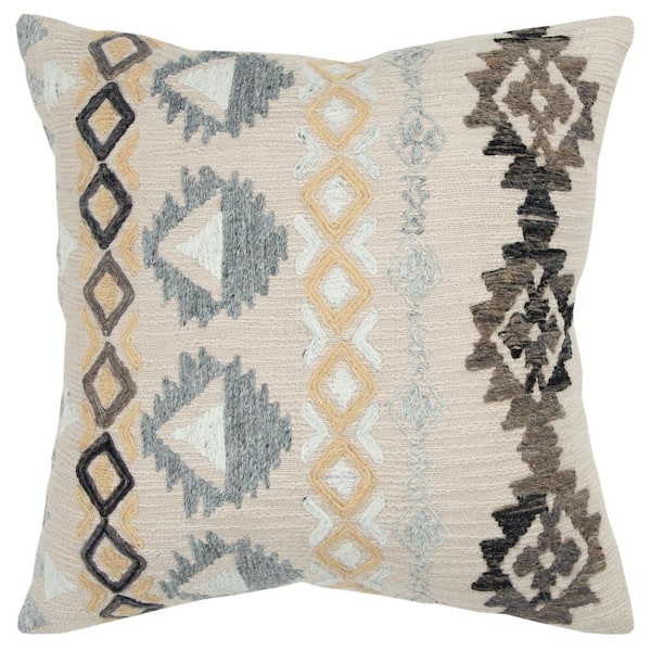 Unbranded Multi-Colored Geometric Poly Filled 20 in. x 20 in. Decorative Throw Pillow