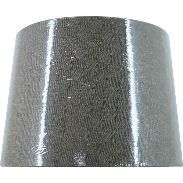 Hampton Bay Mix & Match Textured Taupe Linen Drum Accent Shade
