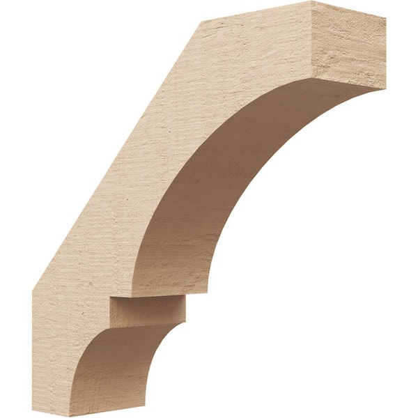 Ekena Millwork 5 in. x 18 in. x 18 in. Balboa Rough Cedar Woodgrain Timberthane Polyurethane Knee Brace, Primed