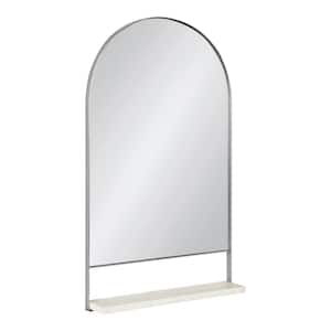 Chadwin 20.00 in. W x 34.00 in. H Silver Arch Modern Framed Decorative Wall Mirror