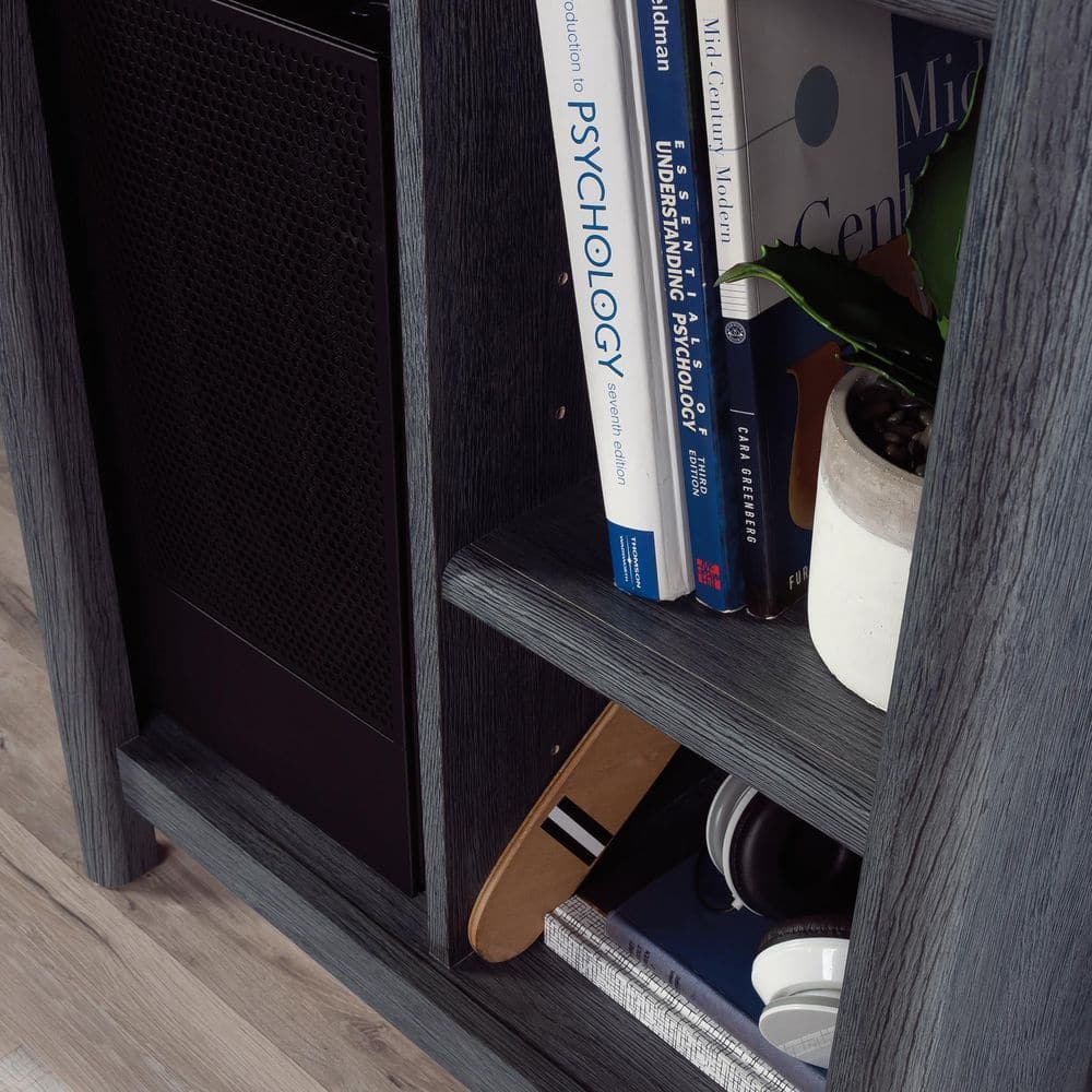 Denim Oak Computer Desk with Drawers and Shelves