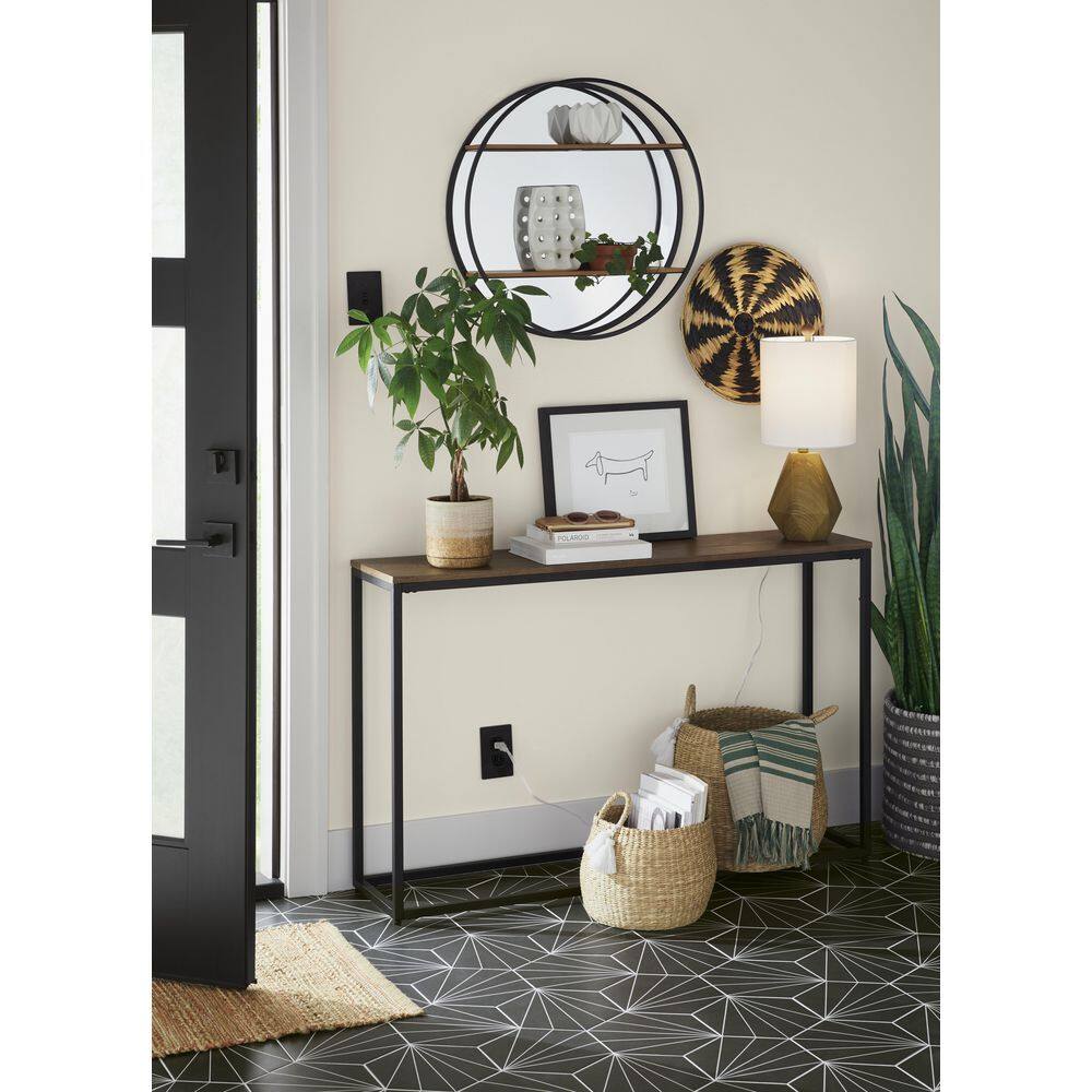 Buy Donnelly Black Console Table with Haze Wood Top (48 in. W) Online at Lowest Price in India