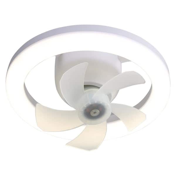 Mini 0.83 ft. Socket White Ceiling Fan with Light, Remote 360° Rotating Ceiling Fan 3 Colors, 3 Wind Speeds