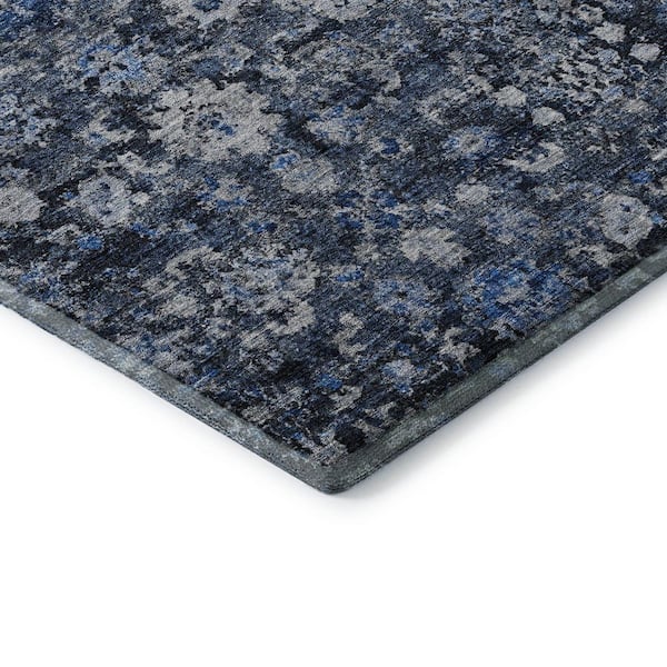 Mayfield Premium Machine Washable Indoor/Outdoor Geometric AMF651 Blue 10 ft. x 14 ft. Area Rug